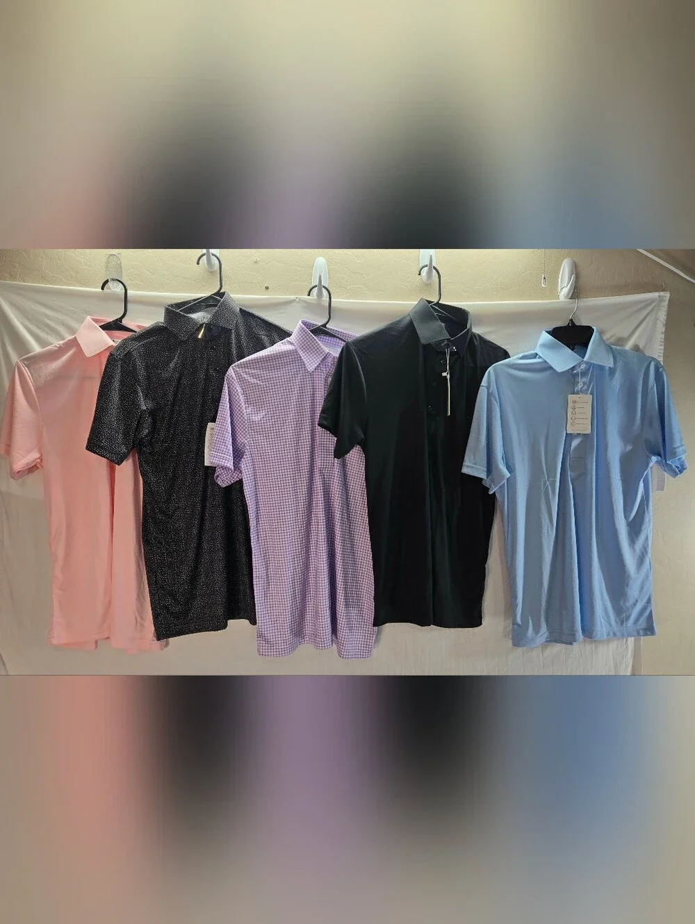Lot of 5 Collars & Co Men's Size Small Polo Dress Shirts New with Tags